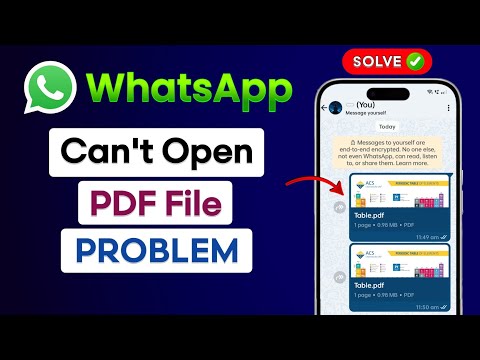 How To Fix WhatsApp Pdf File Not Opening Problem | WhatsApp Can't Open Pdf File Problem 2025