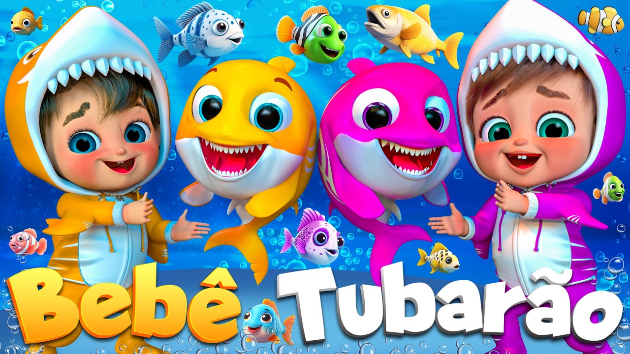 Bebê Tubarão Dança com a Família 🦈