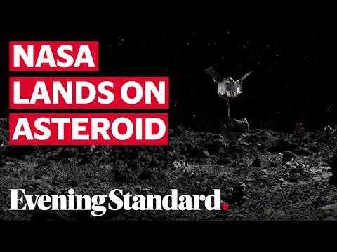 Touchdown! Nasa’s Osiris-Rex spacecraft makes historic landing on asteroid to collect rock samples