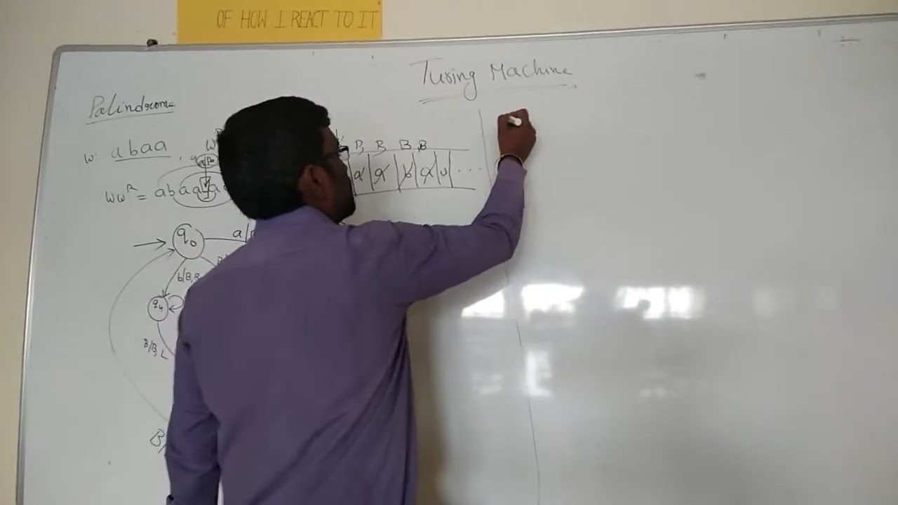 Learn How a Turing Machine Recognizes Palindromes with Professor Shiva 🧠