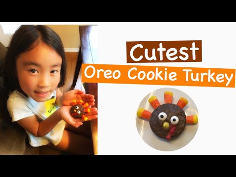 Thanksgiving Treats for Kids | How To Make The Cutest Oreo Cookie Turkey