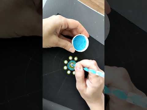 How to paint dot mandala art | Dotting tools | Tutorial #tutorial #shorts #dotart