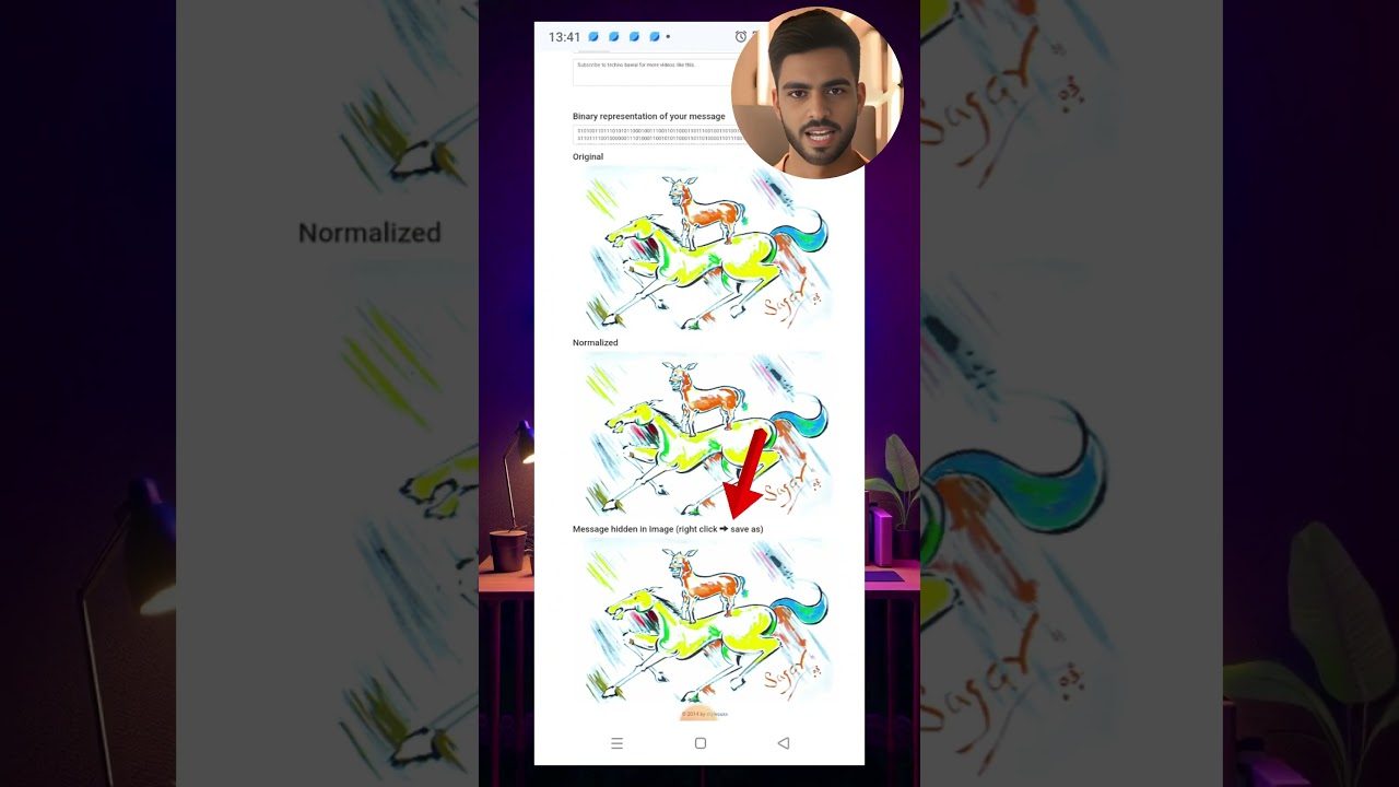 how to hide text inside the image || steganography tutorial #shorts