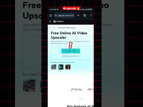 capcut 4k upscale Free website