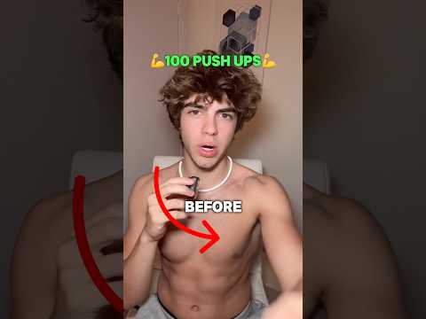 100 push ups before and after 😱