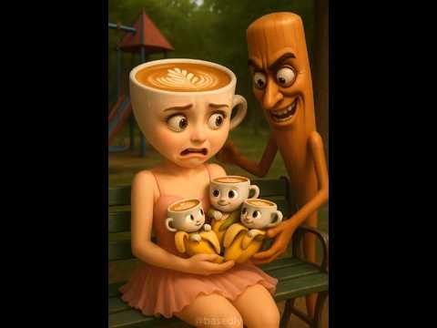 Ballerina Cappuccina's babies are kidnapped by Tung Tung Sahur #brainrot #cartoon