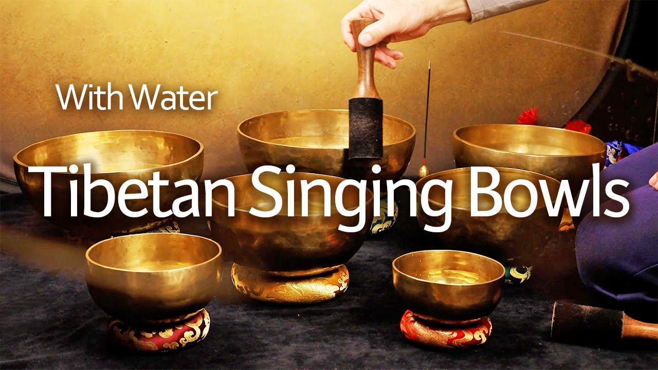 Tibetan Singing Bowls with Water for Positive Vibes ✨