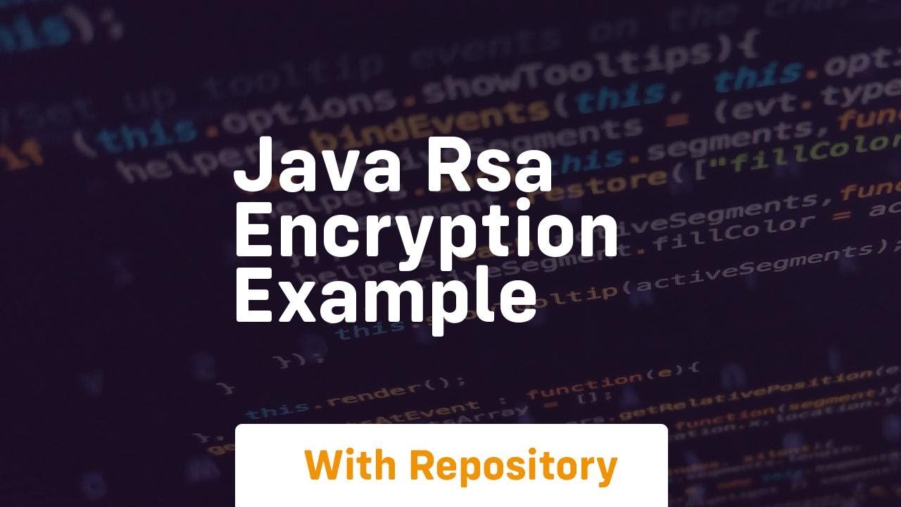 Java RSA Encryption Example