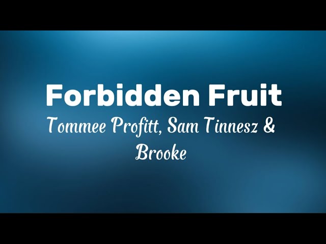 Forbidden Fruit 🎶 - Tommee Profitt, Sam Tinnesz & Brooke | Lyrics & Song Meaning