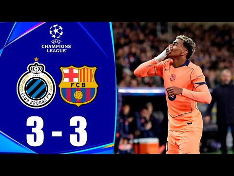 Resumen del Partido: Club Brujas 3-3 Barcelona | Liga de Campeones 2025-26