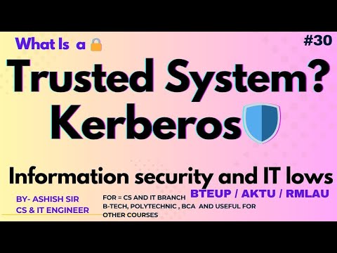Trusted System and Kerberos in Network Security | in Hindi |#TrustedSystem, #Kerberos,#CyberSecurity