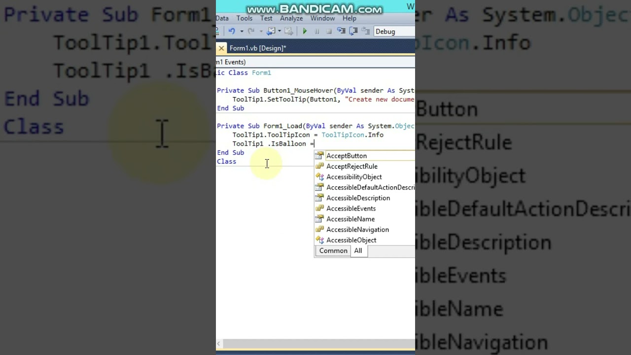 How to display ToolTip using a balloon window in VB.Net