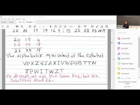 Sec. 10.1 (D. Burton's, 7th Ed.- polyalphabetic Substitution Ciphers)