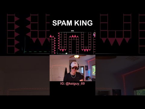 Geometry Dash "Spam King" vs 10 Levels of Difficulty😱
