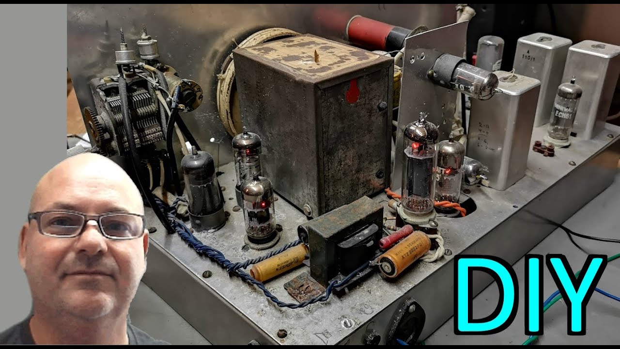 DIY 80m amateur radio receiver OZ7HX Mogens 1954 teardown