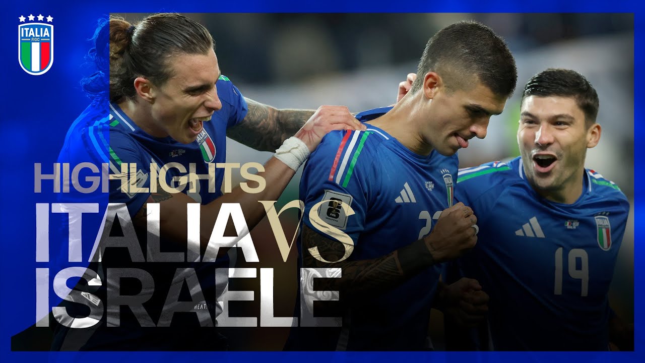 Italia batte Israele 3-0 e si qualifica per i playoff Mondiali 2026 ⚽