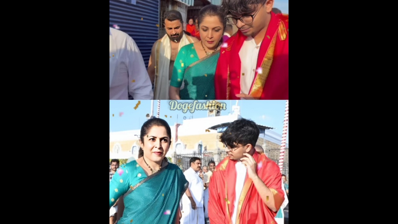 Ramya Krishnan & Son Visit Tirupati Temple 🌸