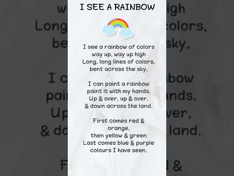 I see a rainbow | English poem for kids | Poems in English | #shorts