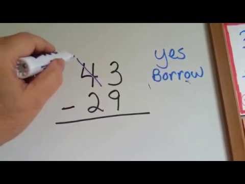 Grade 3 Math #1.10, Borrow, Rename or Regroup to Subtract