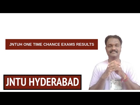 JNTUH ONE TIME CHANCE EXAMS RESULTS#jntuhexams