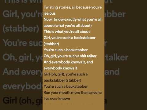 Kesha - Backstabber #lyrics #spotifylyrics #backstabber