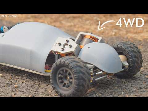Handmade 4WD Powerful RC Car out of PVC Pipe - High Speed DIY RC Car with shock Absorbers