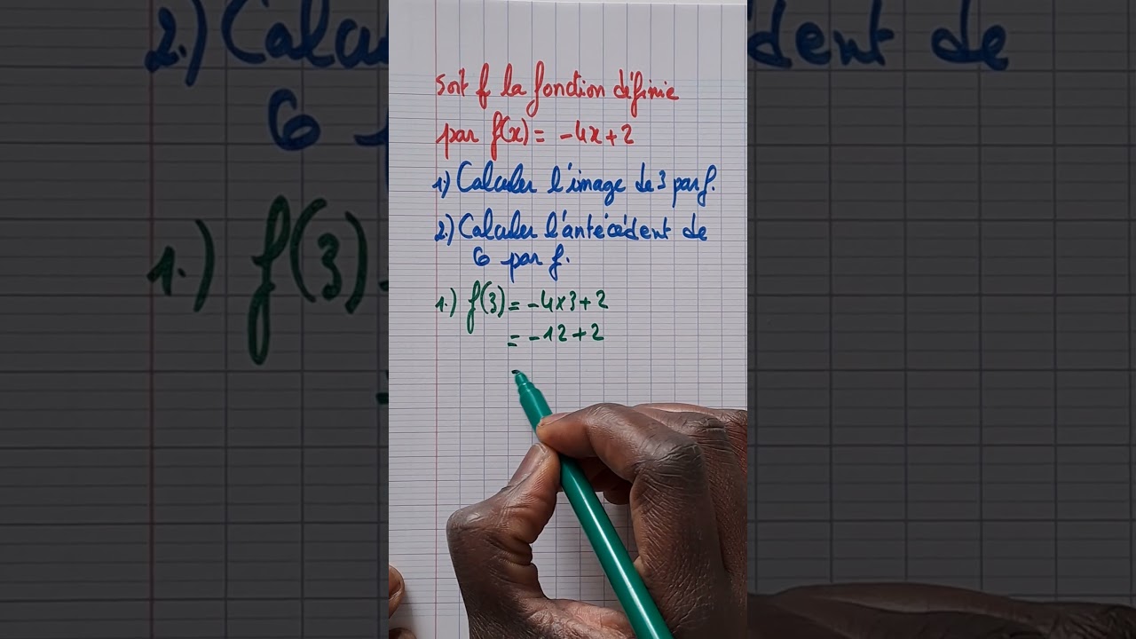 Calculer une image et un antécédent par la fonction f