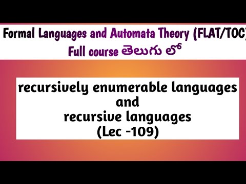Recursively Enumerable & Recursive Languages in TOC 📚