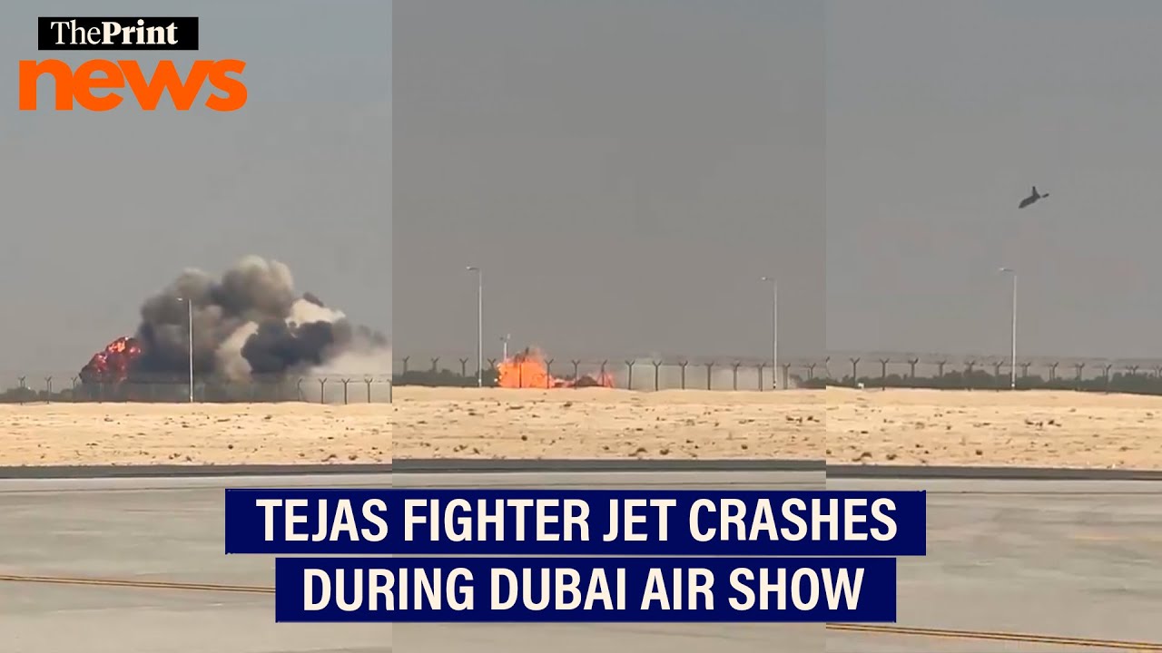 Indian Tejas Jet Crashes at Dubai Air Show ✈️