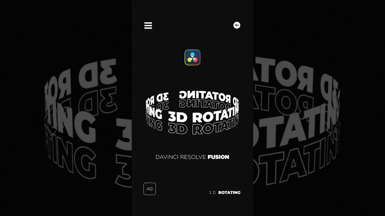 How to Create Stunning 3D Rotating Text in DaVinci Resolve Fusion ✨