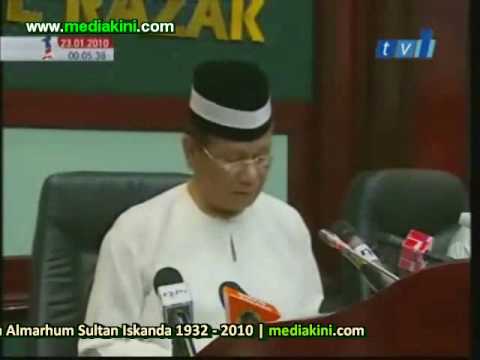 Sultan Johor Mangkat [PERISYTIHARAN]