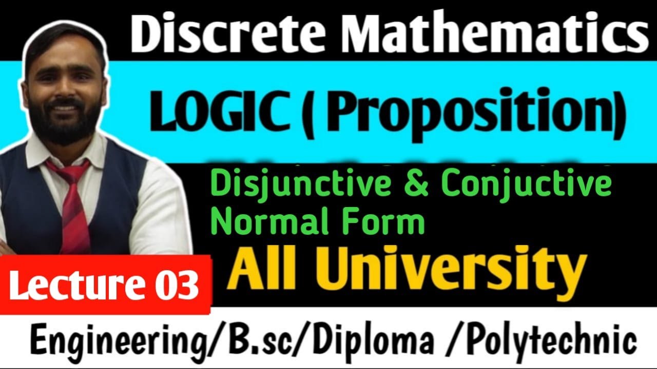 Master Disjunctive & Conjunctive Normal Forms in Logic – Lecture 3 📘