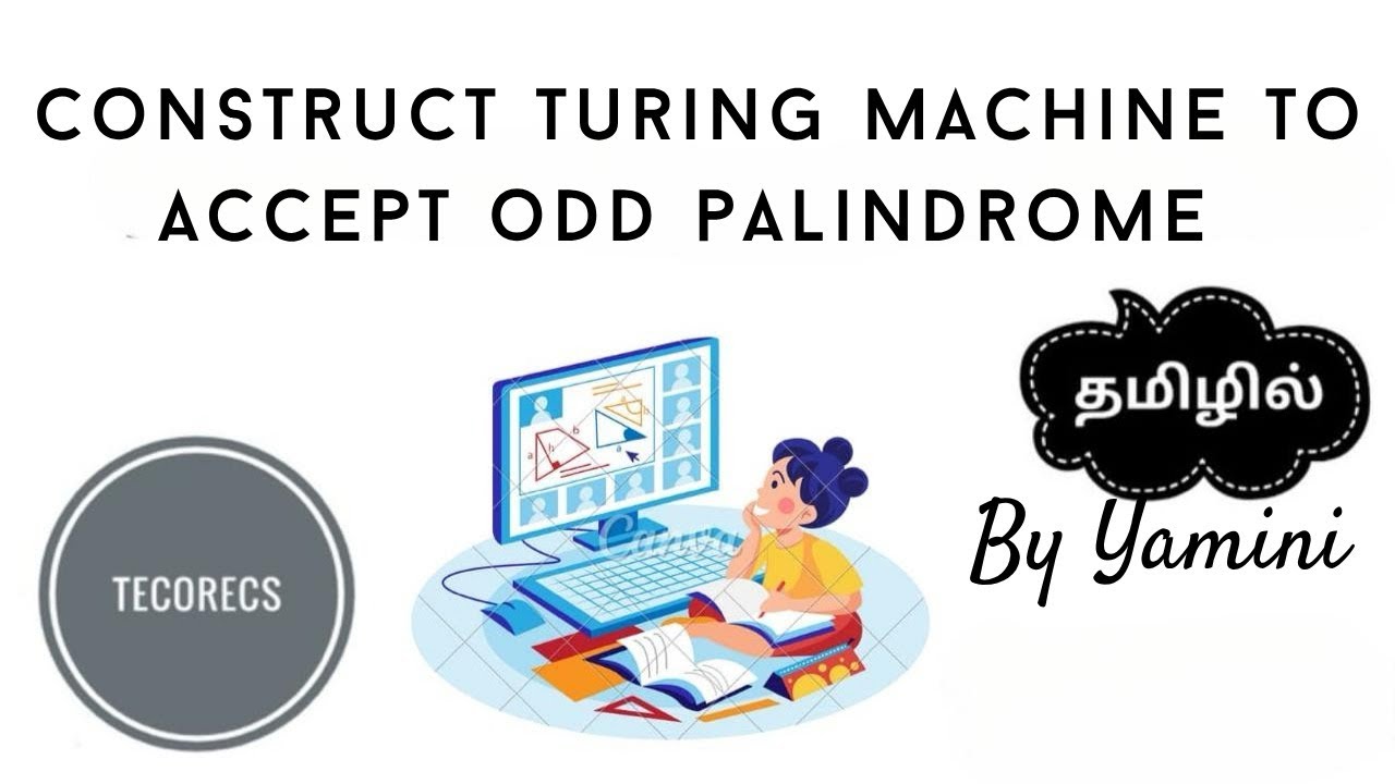 Turing Machine for Odd Palindrome in Tamil 🧠