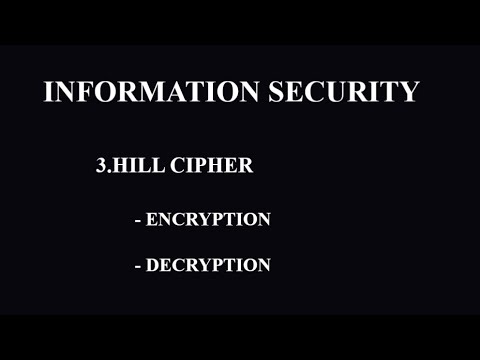 Hill Cipher: Encryption & Decryption 🔐