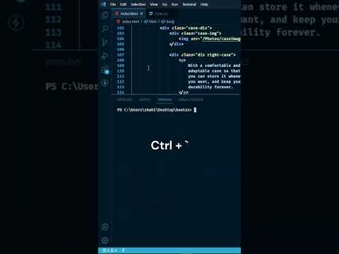 how to open terminal in vs code shortcuts | visual studio code