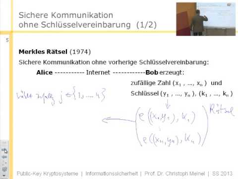 Informationssicherheit (SS 2013), Public Key Kryptosysteme