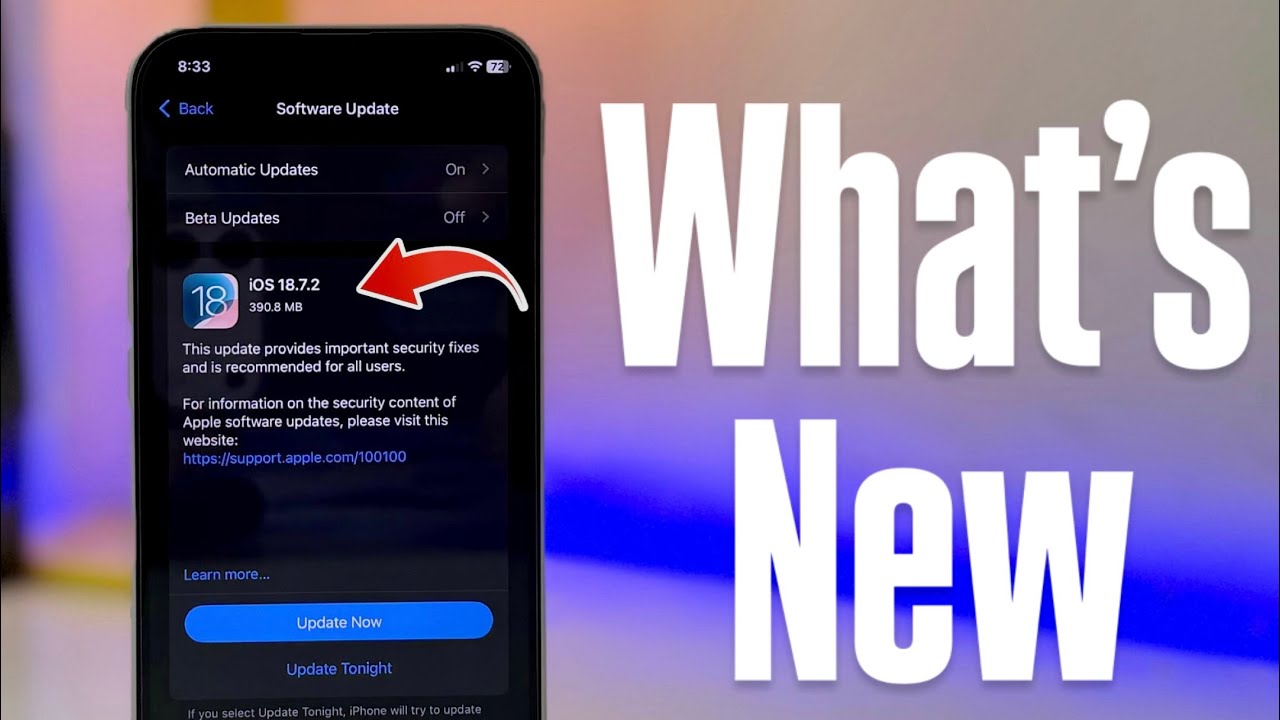 iOS 18.7.2 Update: New Features for iPhone XR & XS 📱