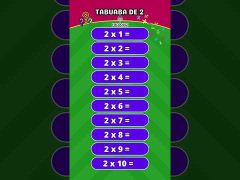 Tabuada de 2! Quiz de Tabuada #tabuada #quiz #matemática #diversão #shorts #brincadeiras