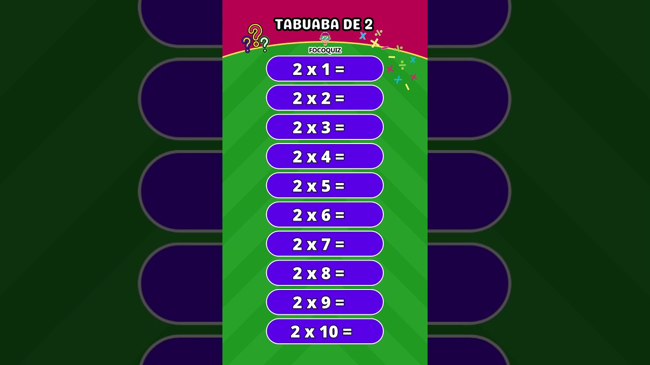 Desafie-se com a Tabuada do 2! 🧠✨