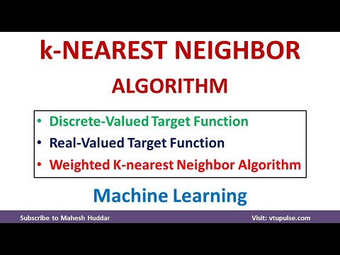 K nearest Neighbor Learning Algorithm Discrete Valued and Real-Valued Functions Dr. Mahesh Huddar