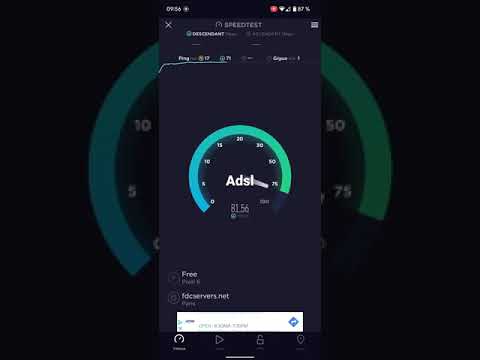 test connexion ADSL juste avant d'avoir la fibre.