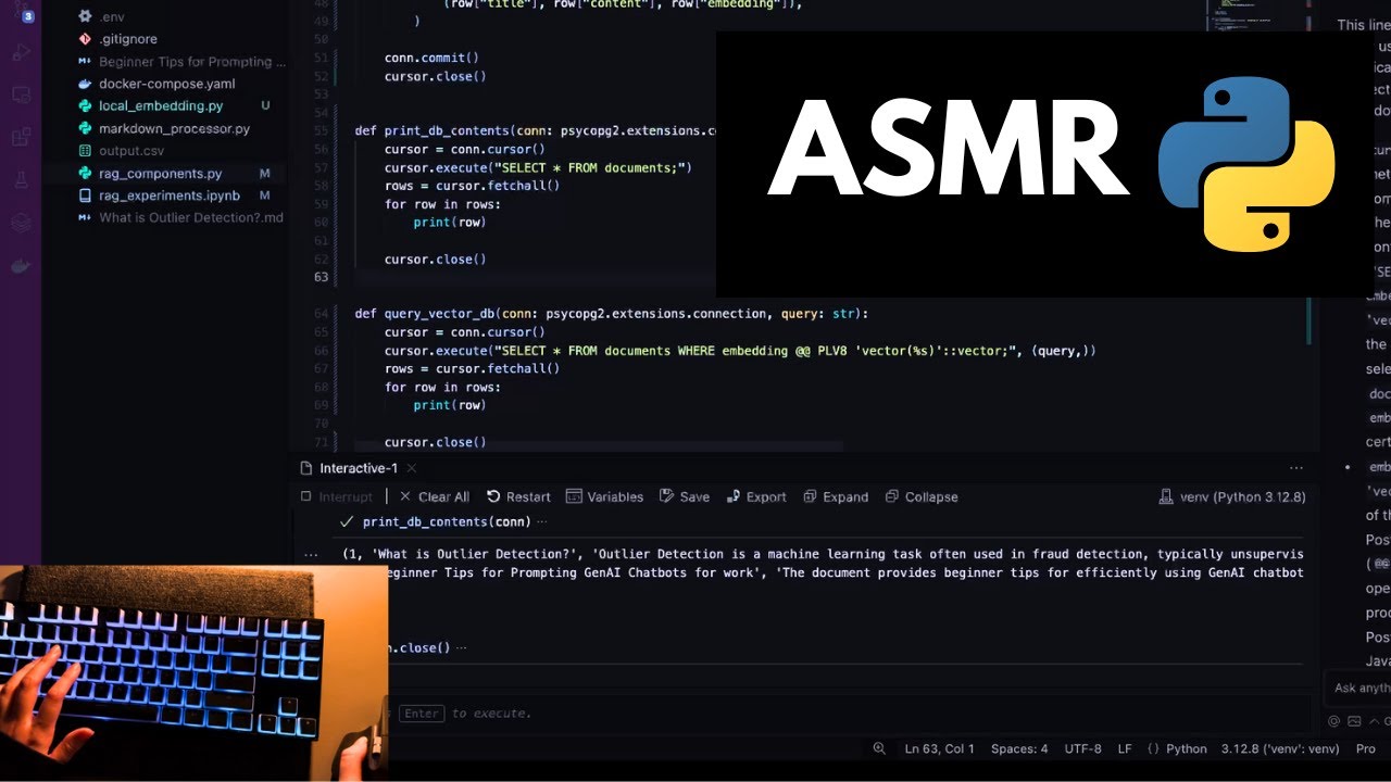 ASMR: Refactoring a Local RAG Project ✍️