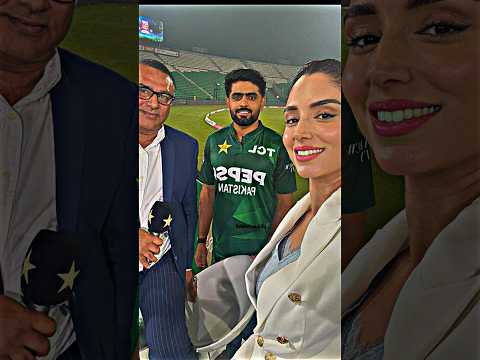 Babar Azam With Zainab For Post Match Interview #shorts #cricket #babarazam