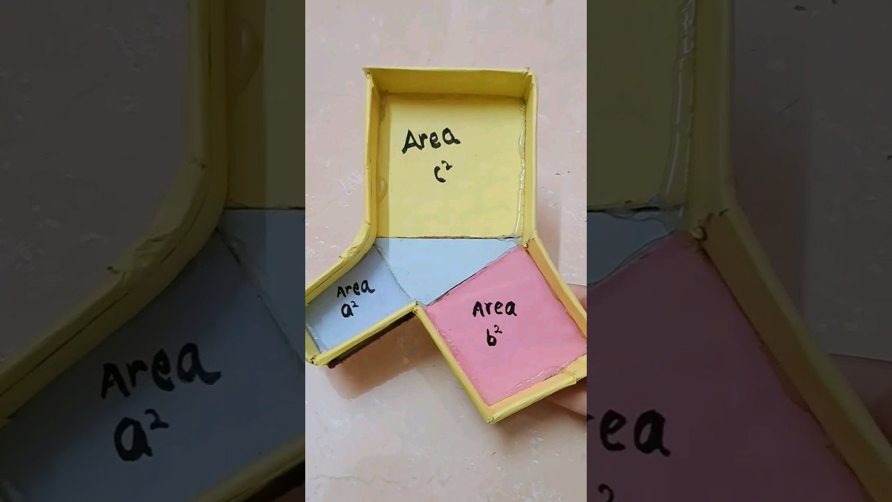 Pythagoras Theorem DIY Model | Math Project 🧮