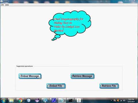 Dual Steganography for Hiding Text in Video by Linked List Method BTECH | MTECH PROJECTS IN WARANGAL