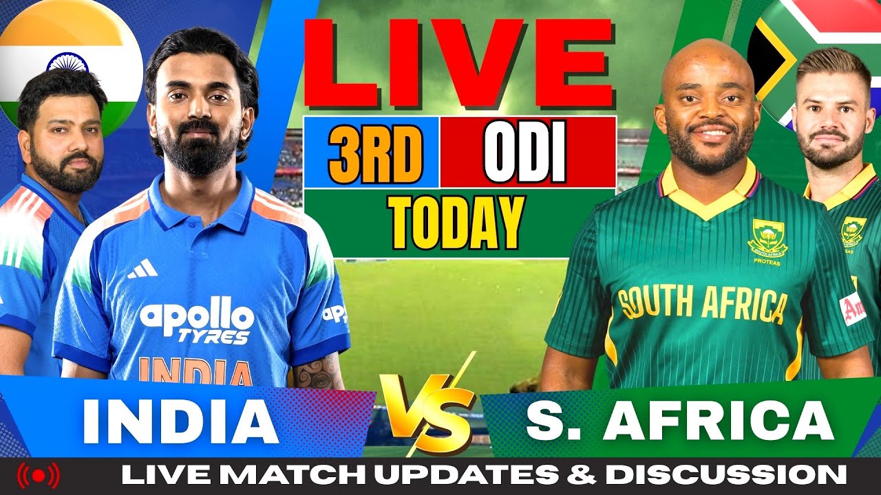 🔴 INDIA vs SOUTH AFRICA 3rd ODI LIVE score | IND vs SA Live Match Today | Live Cricket Commentary