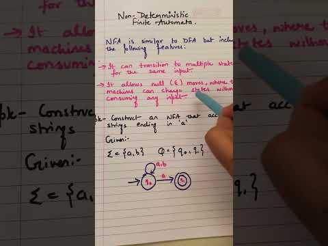 Non- Deterministic Finite Automata #automatatheory #nfa #finiteautomata #theoryofcomputation