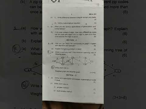 MCA-101(discrete mathematics structures) HPTU❤