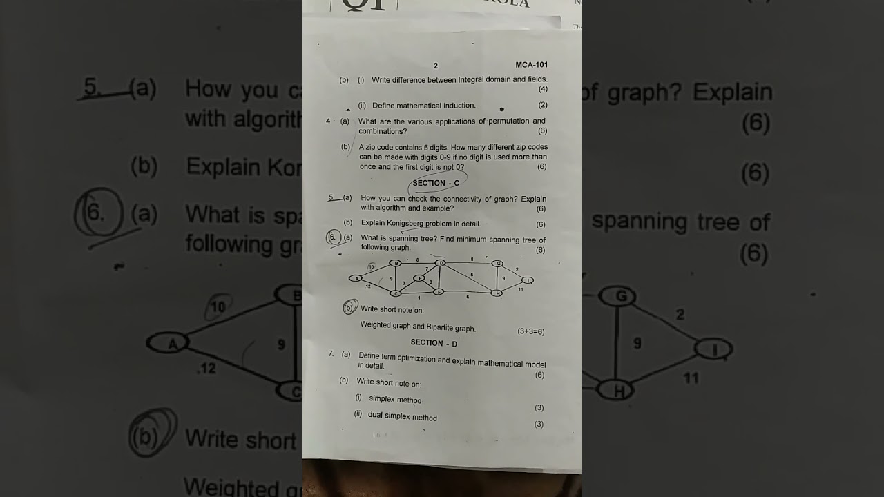 MCA-101 Discrete Mathematics Structures - HPTU