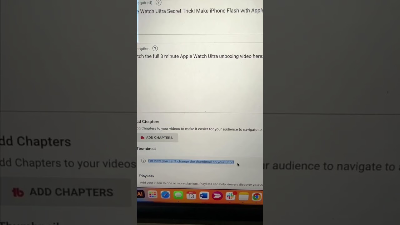No Thumbnail Changes Allowed for YouTube Shorts 📹